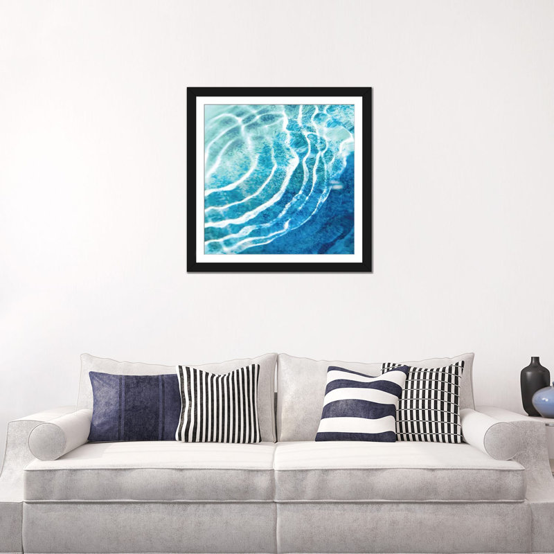 « ondulation reflection iv », reproduction de photo sur toile, H 18 po x l 18 po x P 1,5 po, Papier d'art encadré noir