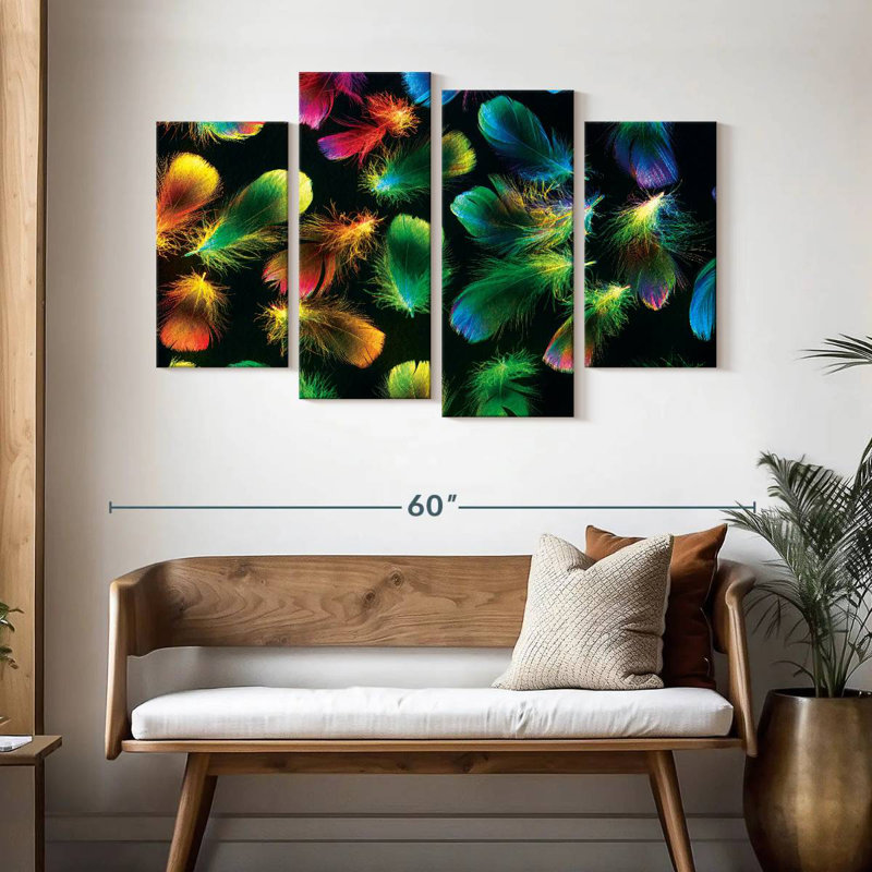 Motif de plumes Kerner, H 32 po x l 52 po