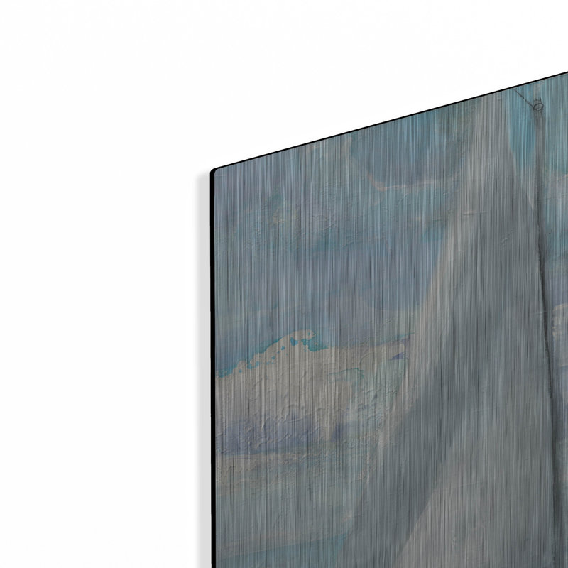 «Silver Sail» par Albena Hristova, art mural en métal, H 24 po x l 24 po