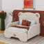 Canapé-lit simple tapissier extensible de taille XL, tête de lit en forme d'ours