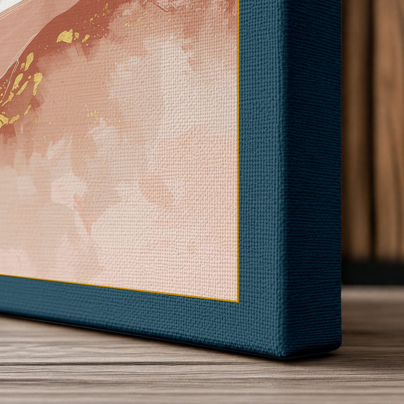 Dunes at Dusk Coastal - Wrapped Canvas, 30x20 - 76.2 x 50.8 cm, Teal Border