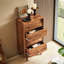 Commode de chambre à coucher 4 tiroirs avec panneaux biseautés