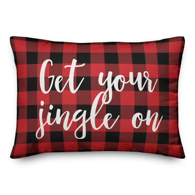  Coussin «Get Your Jingle on» à carreaux Buffalo