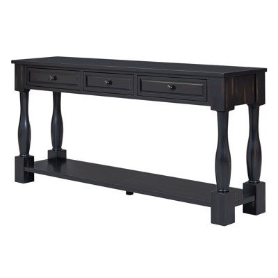 Console Table Long Console Table With Drawers And Shelf For Entryway, Hallway, Living Room