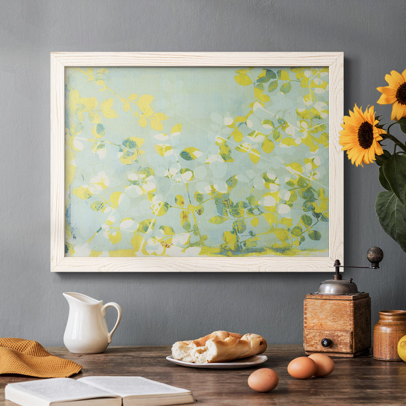 Lumière verte encadrée sur toile, Blanc, H 26 po x l 38 po x P 1,5 po
