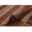 Tapis kilim Earthy Tones 4 x 6 avec rayures horizontales rustiques
