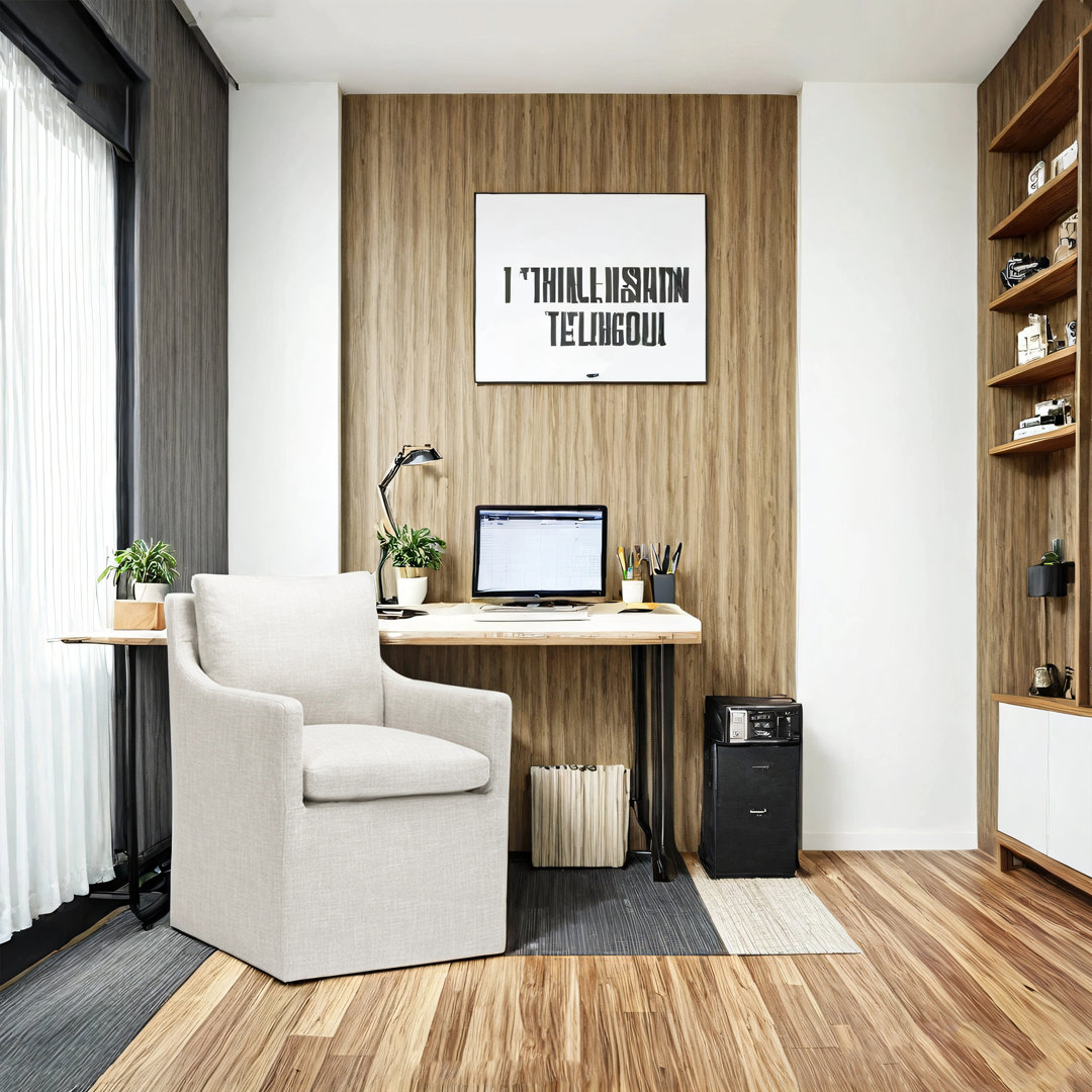 24" Wide Linen Upholstered Down Fill Mid-Century Modern Office Casters Extra Seat Padding Desk Red Barrel Studio®