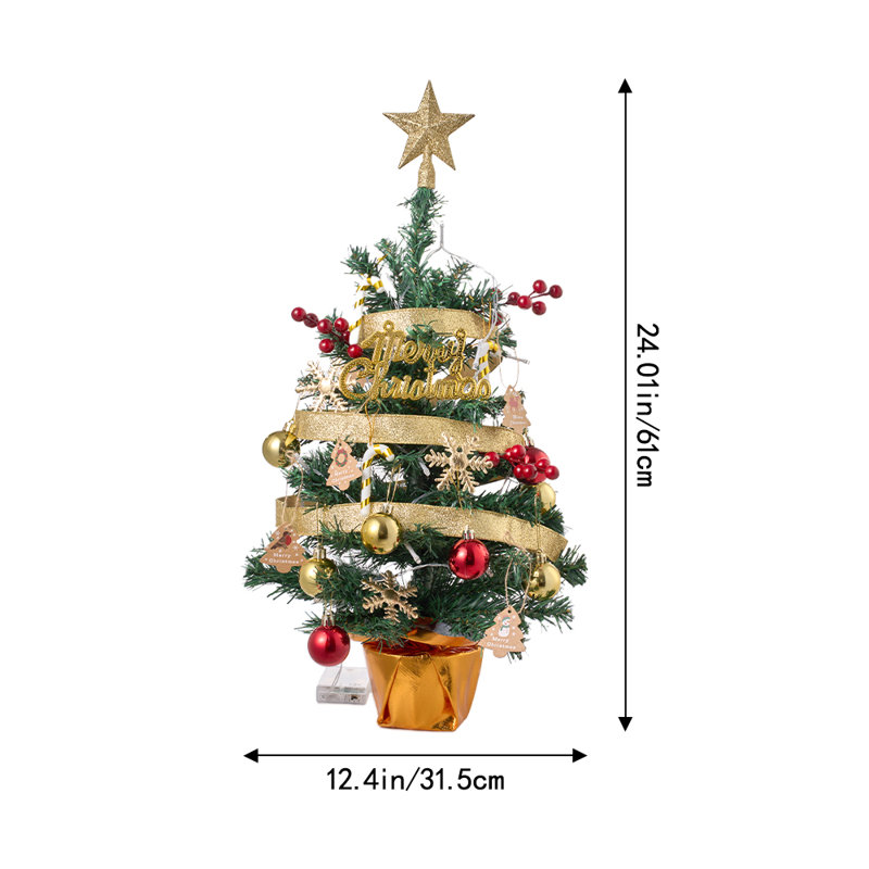 2' H Lighted Artificial Christmas Tree