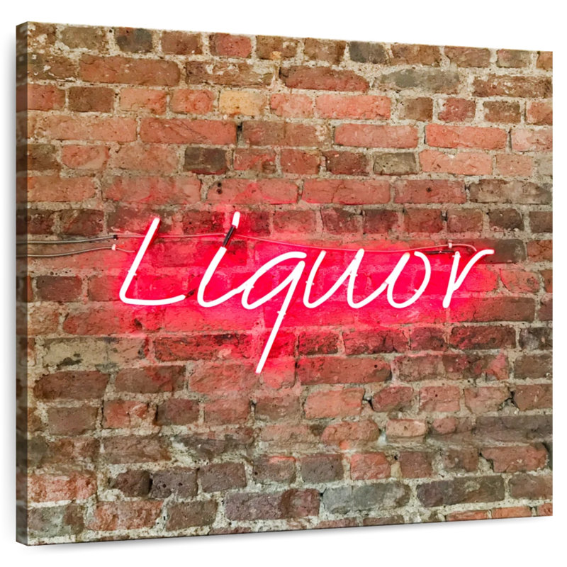 Enseigne néon Tergel Liquor, H 20 po x l 20 po