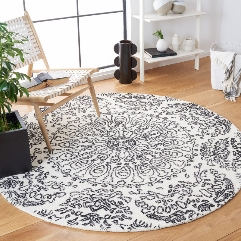 Metro Hand Tufted Indian Wool And Cotton With Latex Oriental Rug, Square 6'