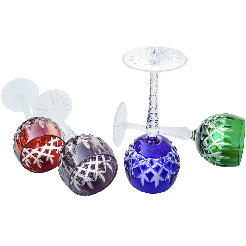 12oz. Handmade Crystal Wine Glass Set