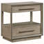 Table de chevet 2 tiroirs Taupe