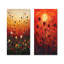Red Sunset Wildflowers Glory I - Art mural floral, collection 2 panneaux-946159457-946159460
