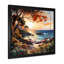 Coucher de soleil hamac près de la plage I - art mural tropical côtier-2090903696-2090903704