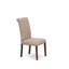 L'ensemble de mobilier de salle à manger 3 pièces comprend une table carrée et 2 chaises rembourrées en tissu brun clair en acajou-1318319075-1318319074