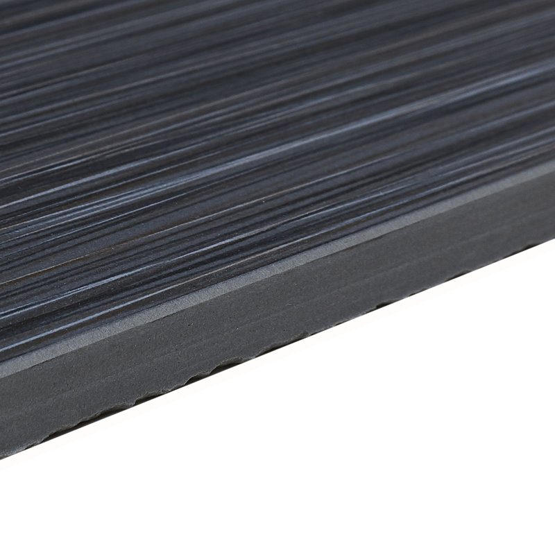 Fabrique 4" x 24" Porcelain Wood Look Tile, Noir Linen
