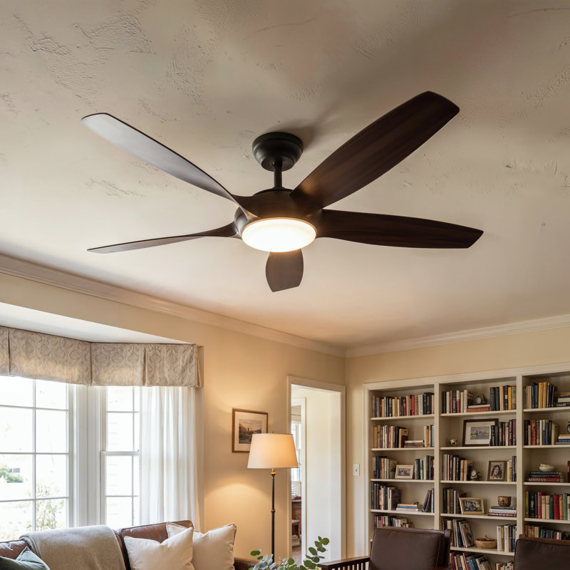 54" 3 Blade LED Standard Ceiling Fan With Light