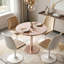 Table bistro 31,5 po en pierre frittée, table de salle à manger carrée / ronde moderne avec 26 options de taille pour le petit café de cuisine-130149192-130149187