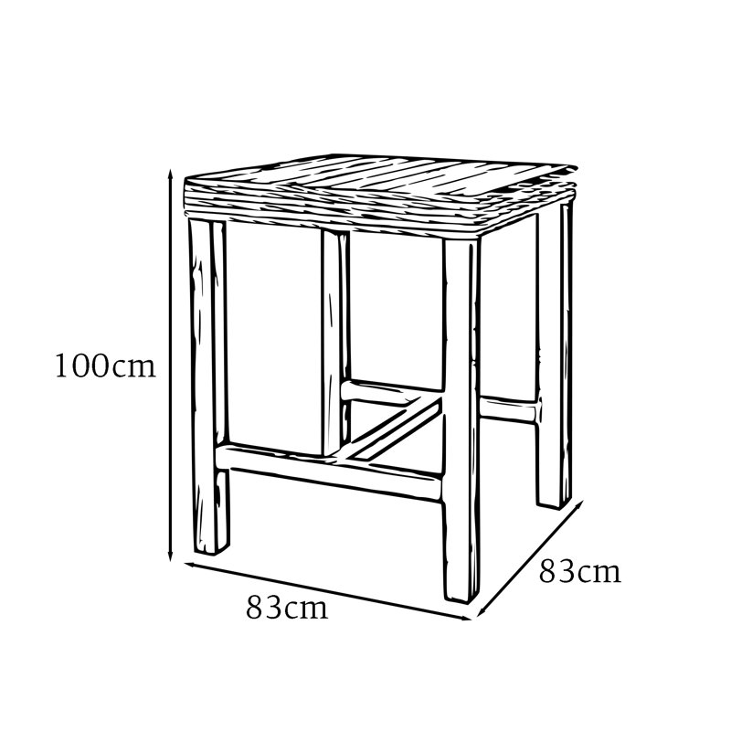 Aliyaha Rattan Bar Table - Whitewash