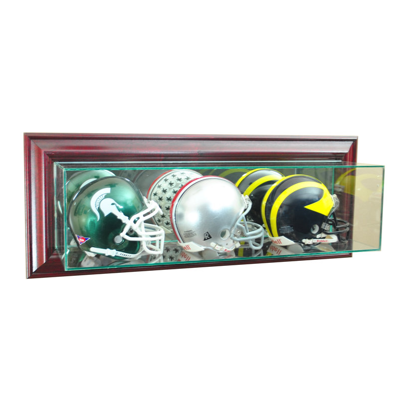 Perfect Cases And Frames 25'' W 25'' D Football Glass Ball / Puck Case, Cherry