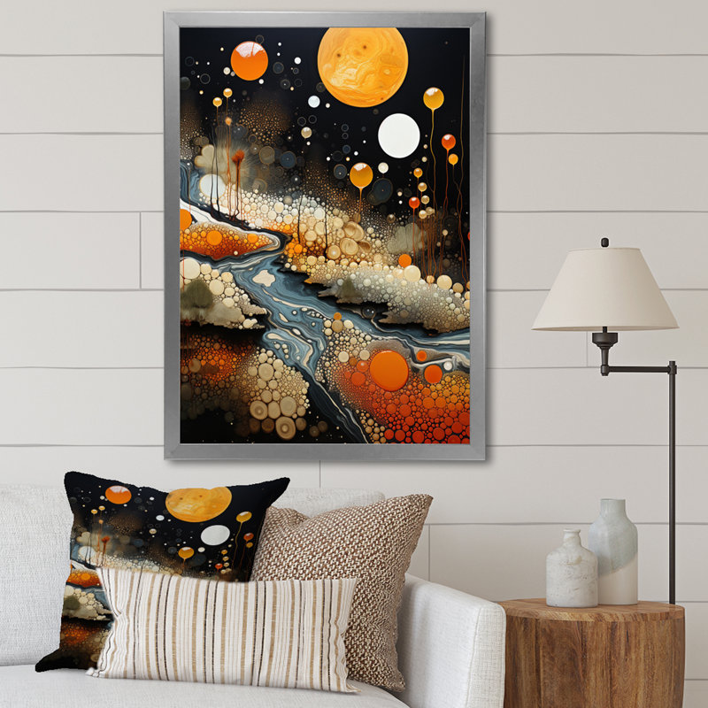 Collage Geyser Geotheral Wonders II sur toile, Cadre photo argenté, H 32 po x l 24 po x P 1 po