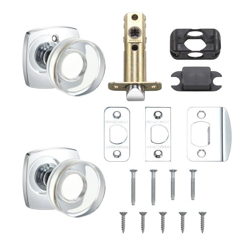 Bouton de passage Luna, chrome poli, Chrome poli