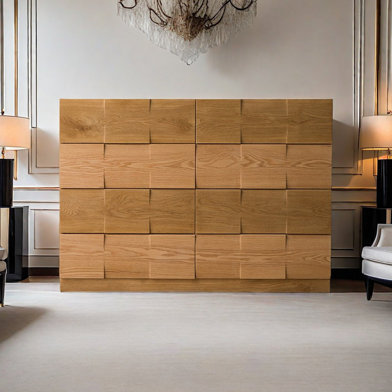 Commode d'appoint moderne avec rangement en bois massif