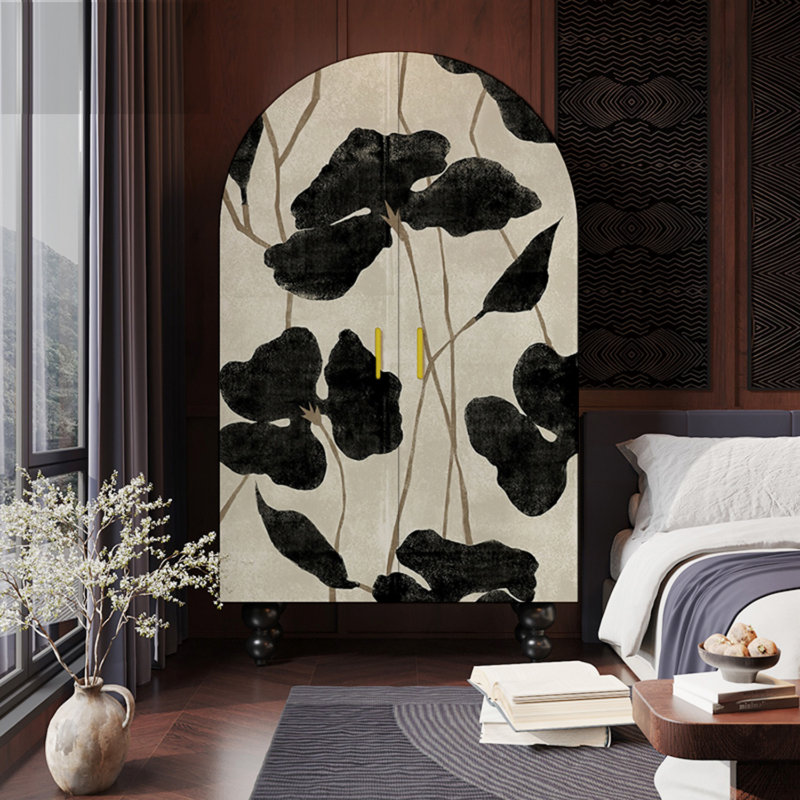Armoire rétro à double porte arquée