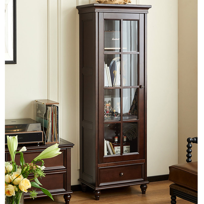 American style solid wood storage bookcase
