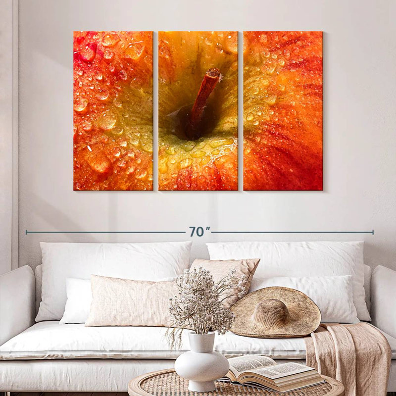 Yarlin Fresh Dewy Red Apple, 32" H x 50" W