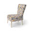 Chaise d'appoint rembourrée bohémienne et éclectique mauve