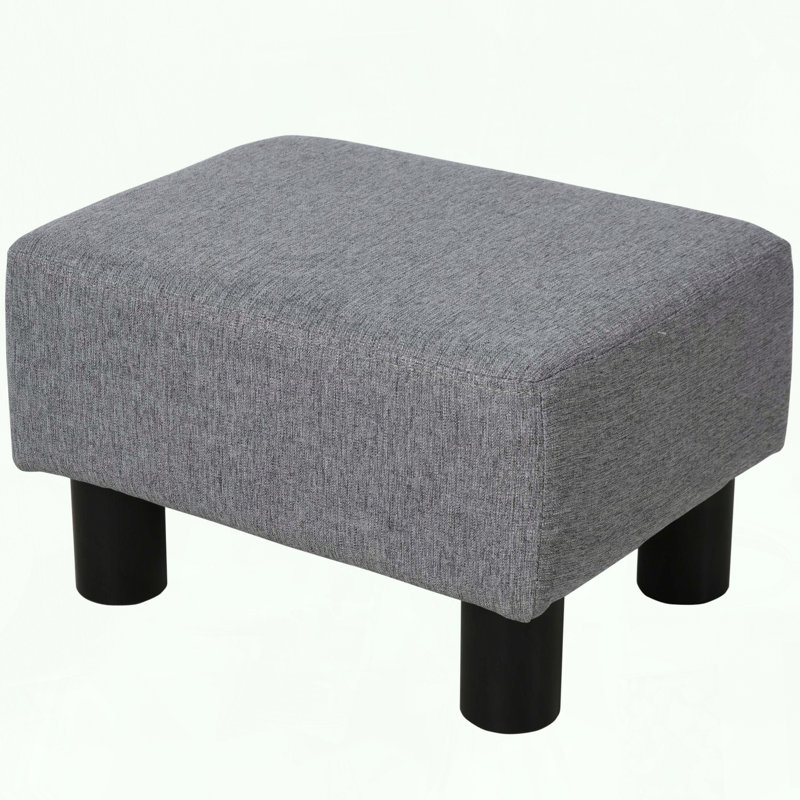 Repose-pieds cubique avec tissu en lin et conception légère