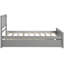 Lit plateforme simple en bois avec lit gigogne gris - Construction pour un lit gigogne moderne, option élégante et pratique-610504959