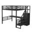 Lit mezzanine en métal avec bureau