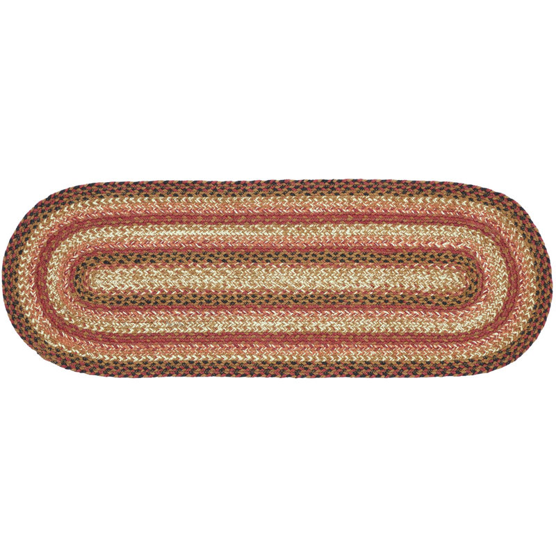 Chemin de table Birt Whistle, Terra cuite / bourgogne / brun clair foncé