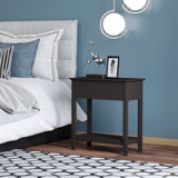 End Table, Narrow Side Table With Flip Top, Storage Cabinet, Bottom Shelf For Living Room