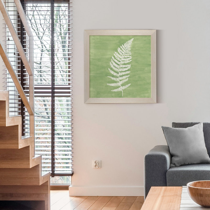Reproduction sur toile encadrée « Forest fougères III-Premium », H 17 po x l 17 po x P 1,5 po, Toile encadrée érable