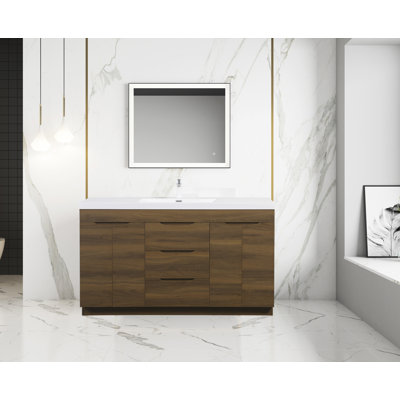 Meuble-lavabo simple 60 po avec lavabo intégré Combo