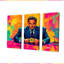 Ensemble de salon Popart Bitcoin Leonardo Dicaprio - loup de Wall Street-107183220-107183226