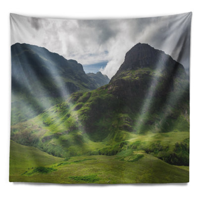 Photographie de paysage l'été en écosse tapisserie