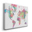 Impasto Map of the World - impression sur toile tendue-595343730
