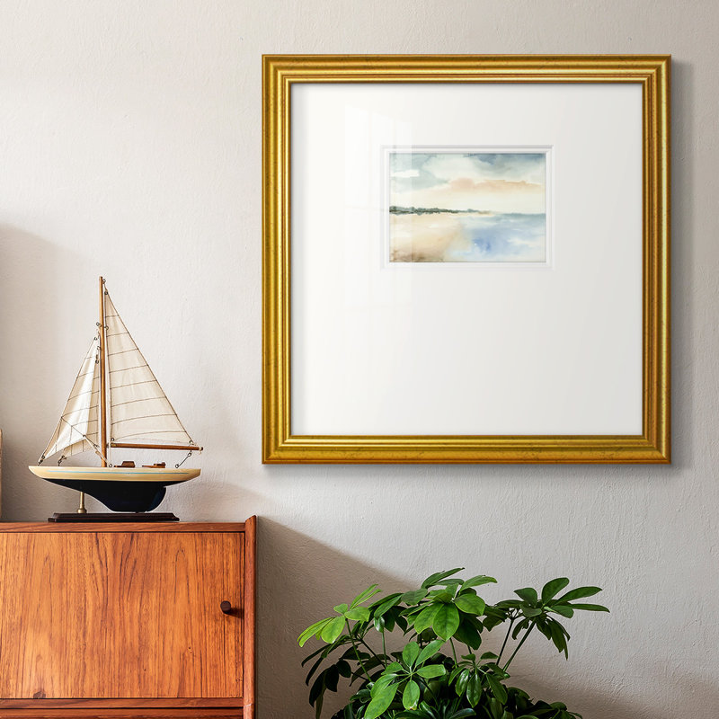 «Simple Seapremium», reproduction encadrée, L 21 po x H 21 po , Papier avec cadre doré