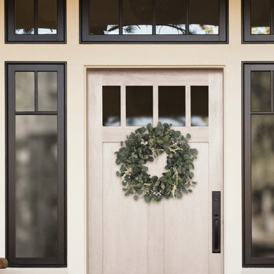 24" Artificial Eucalyptus Floral Spring Wreath