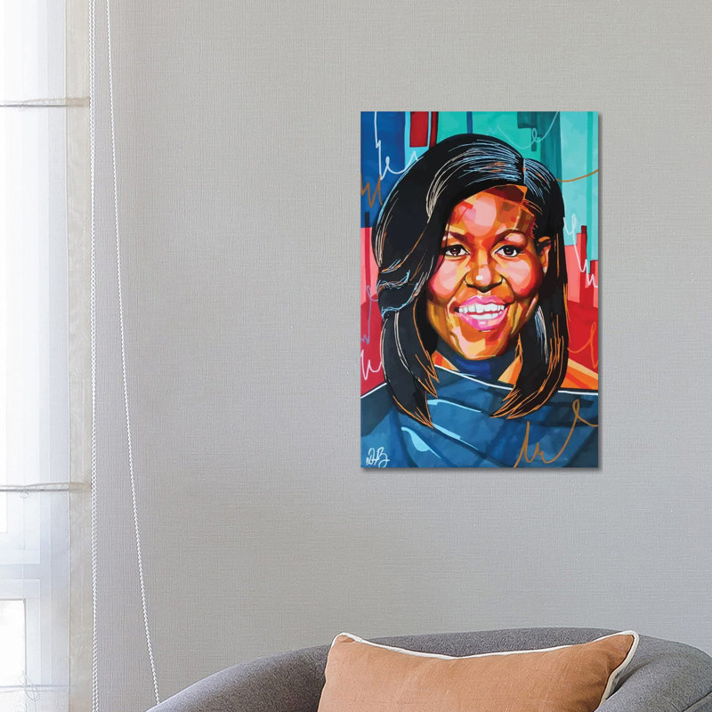 Michelle Obama by Domonique Brown - Wrapped Canvas Gallery-Wrapped Canvas Giclée, 66.04 cm H x 45.72 cm W x 3.175 cm D