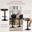 Tabouret de bar pivotant à 360 ° - Hauteur réglable avec structure en métal robuste-830038271