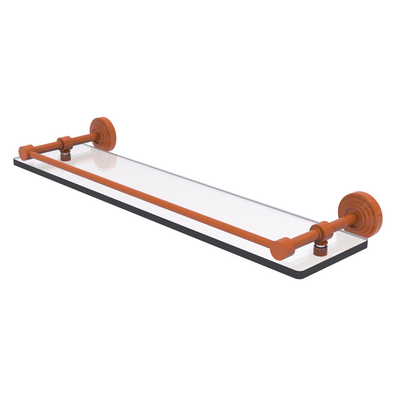 Tablette en verre trempé Walburga, H 3 po x l 22 po x P 5 po, Étincelle d'automne