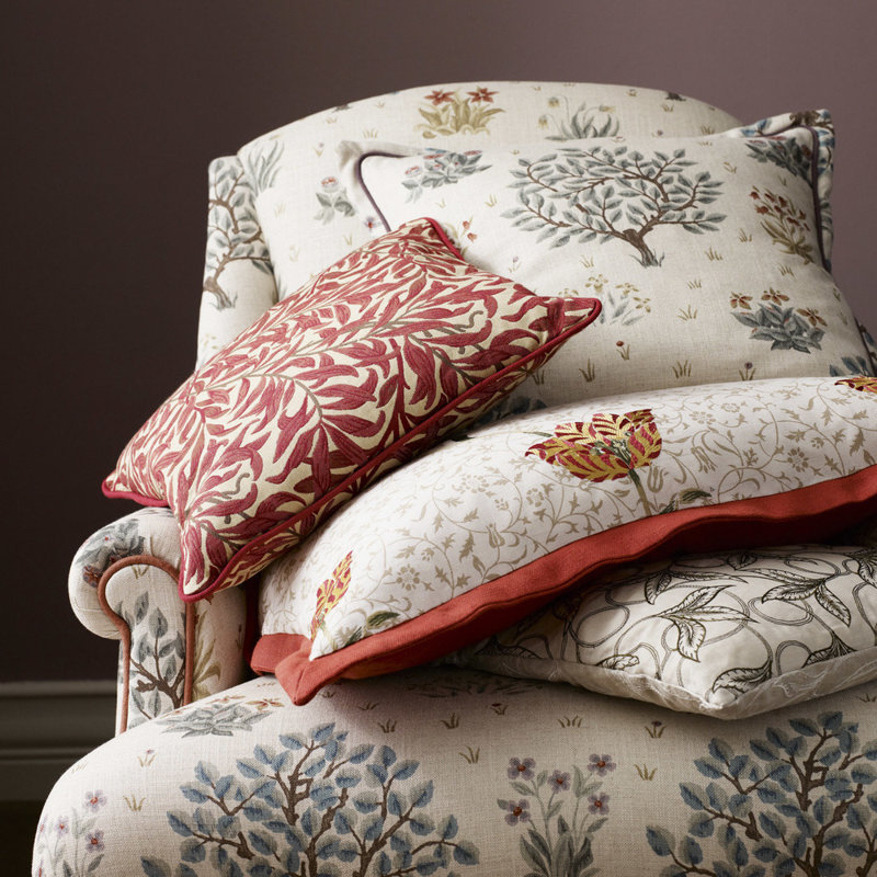 Orchard Fabric, Bayleaf/Rose
