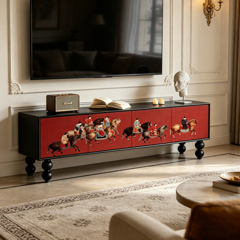Meuble télé avec rangement Luxury, 23.62"H x 70.86"L x 15.74"W
