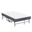 Grand lit pliant large de 75 po x 46 po pour les personnes de grande taille, lit escamotable extra long et large avec mousse à mémoire de forme de 5 po, lit d'invité robuste d'une capacité de 450 lb, lit simple portable spacieux