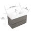 Meuble-lavabo gris avec lavabo - Évaluation murale moderne, amplificateur de rangement à double tiroir, moteur silencieux, poignée sophistiquée - armoire spacieuse de 36 po, glissières et conception élégante-1289970676-1289970672